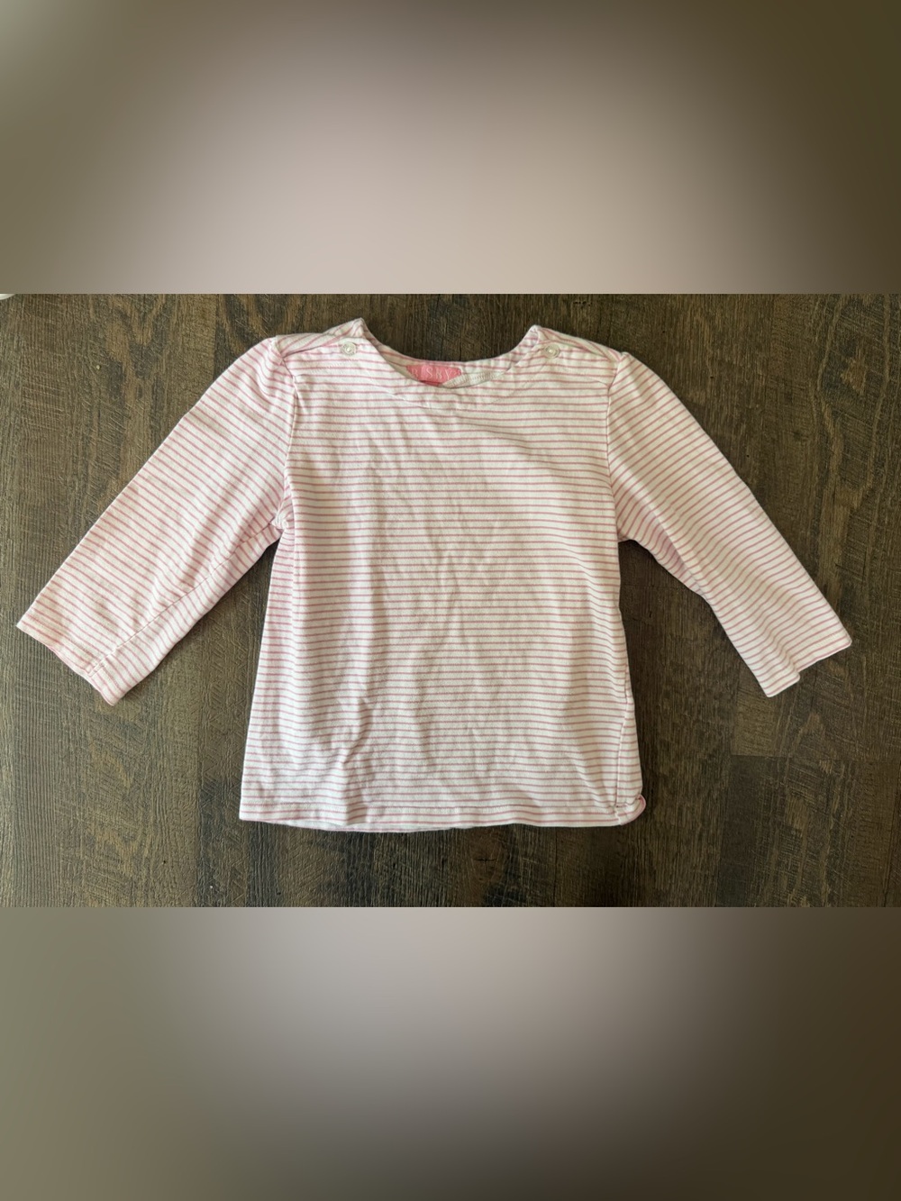 Bisby Pink Stripe Long-Sleeve Top